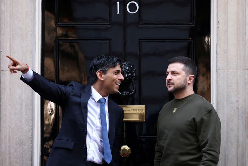 Ukraine's President Volodymyr Zelenskiy visits UK