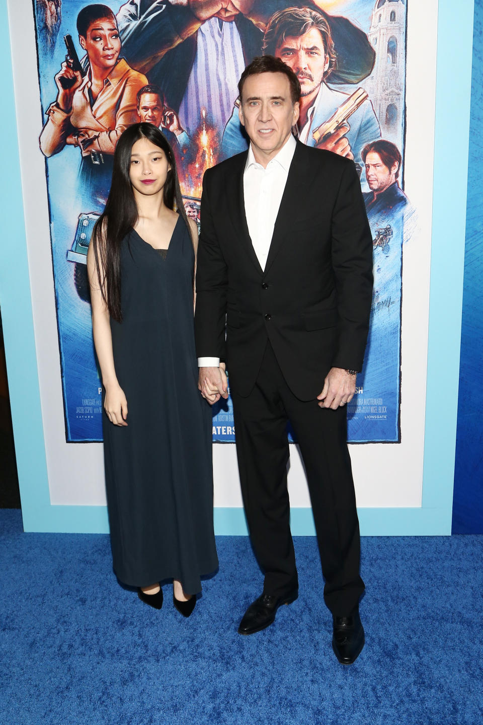 Nicolas Cage and Riko Shibata on the red carpet