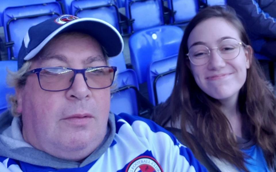 Kevin Keiley and his daughter, Leah, are both fans of Reading F.C. (Photo: Kevin Keiley)