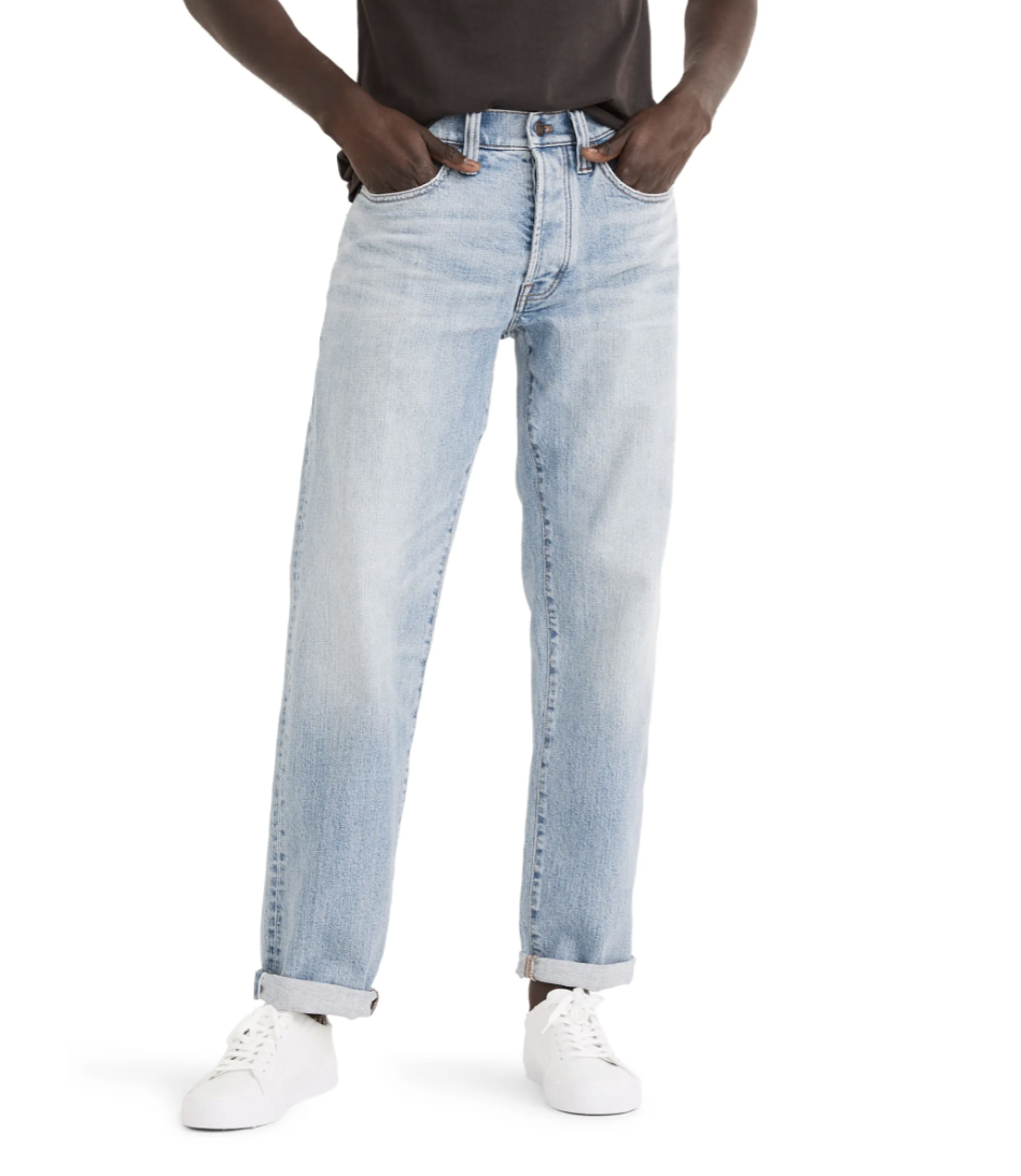 Madewell Relaxed Straight Authentic Flex Selvedge Jeans