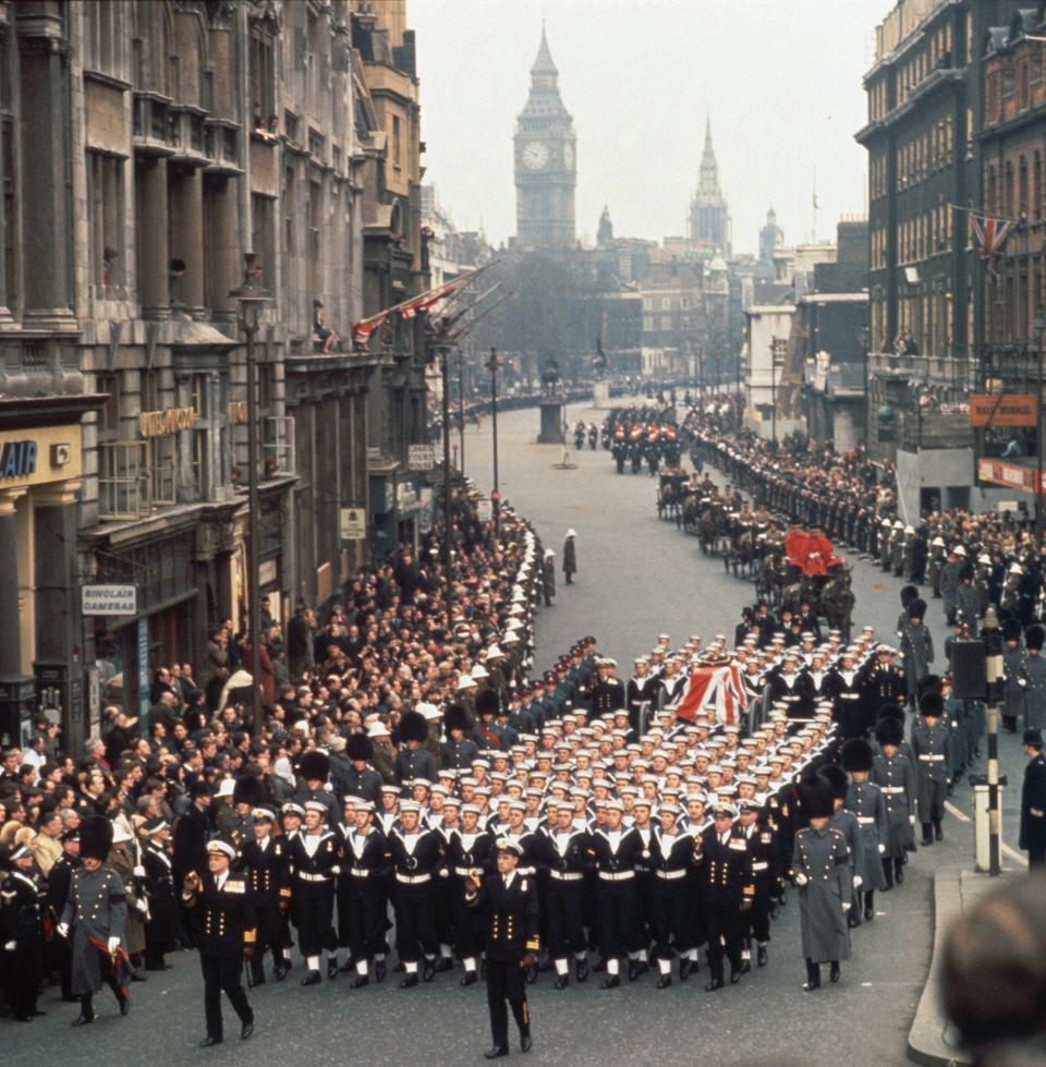 cortejo funeral de estado sir winston churchill primer ministro británico ¿qué es cuando el último reino unido 1965