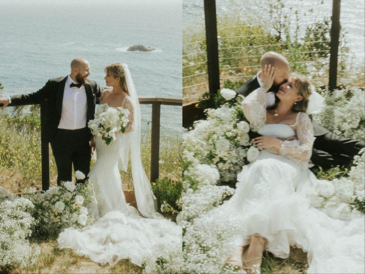 A couple's destination wedding in Big Sur was inspired by a trip to Greece and summer camp