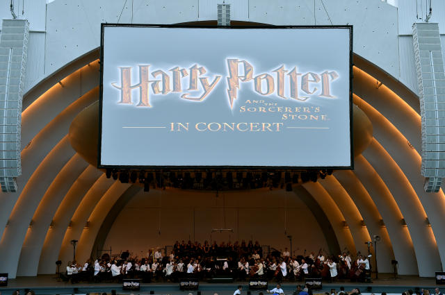 IMAGE DISTRIBUTED FOR WARNER BROS CONSUMER PRODUCTS - The Los Angeles Philharmonic performing the beloved musical score from Harry Potter and the Sorcerer&#39;s Stone&#x002122; at the West coast premiere of the Harry Potter Film Concert Series at the Hollywood Bowl on Wednesday, July 6, 2016, in Los Angeles. (Photo by Jordan Strauss/Invision for Warner Bros Consumer Products/AP Images)