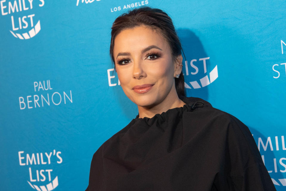 Eva Longoria shared her latest workout routine with fans — and they're loving her Reebok x Victoria Beckham gear. (Photo by Emma McIntyre/WireImage)