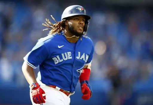  藍鳥小葛雷諾（Vladimir Guerrero Jr.）。法新社