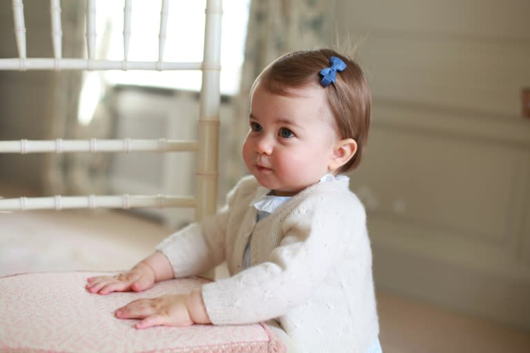 Princess Charlotte of Cambridge at Anmer Hall in Norfolk, in April, one of four photographs released by the royal family to mark her first birthday