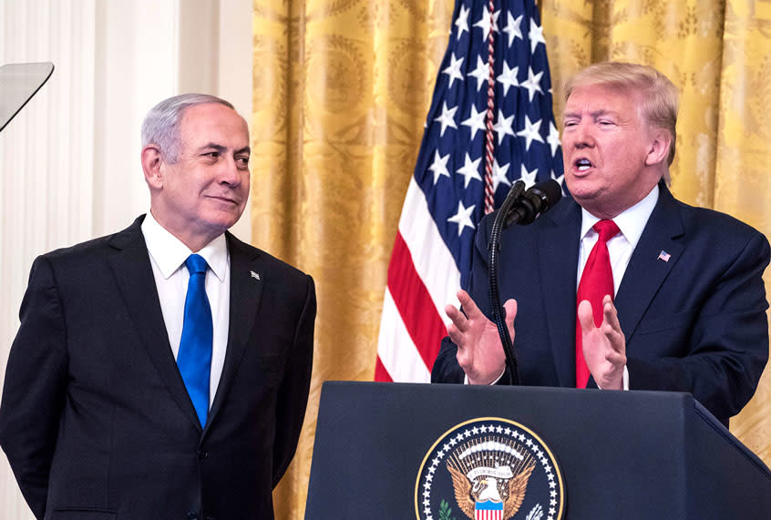 Donald Trump; Benjamin Netanyahu Sarah Silbiger/Getty Images