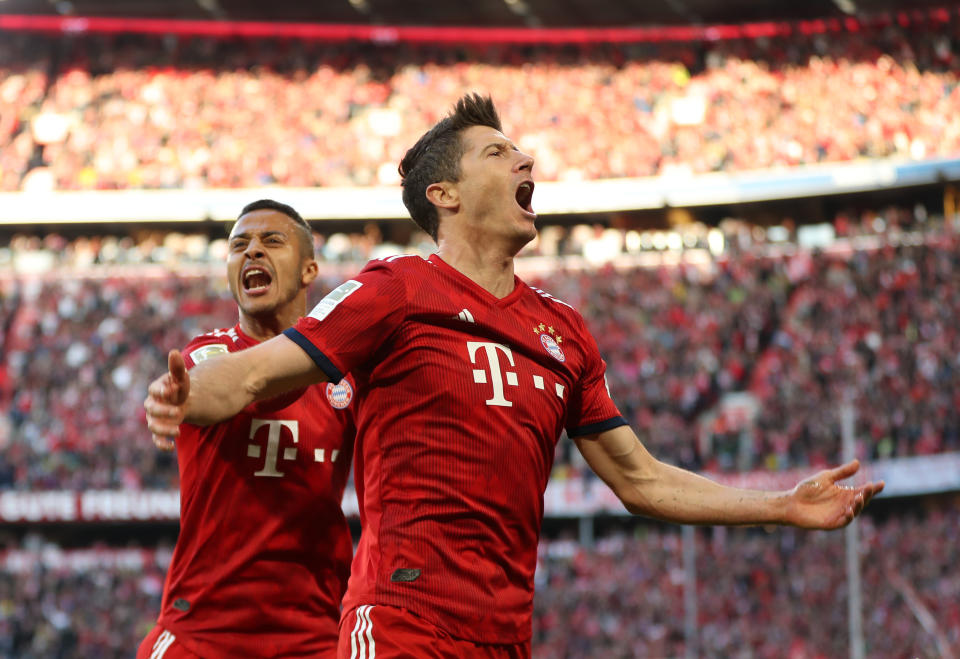 Robert Lewandowski traf gegen seinen Ex-Klub doppelt. Bild: Getty Images