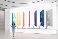 Apple’s Colleen Novielli introduces the all-new iMac lineup in Cupertino