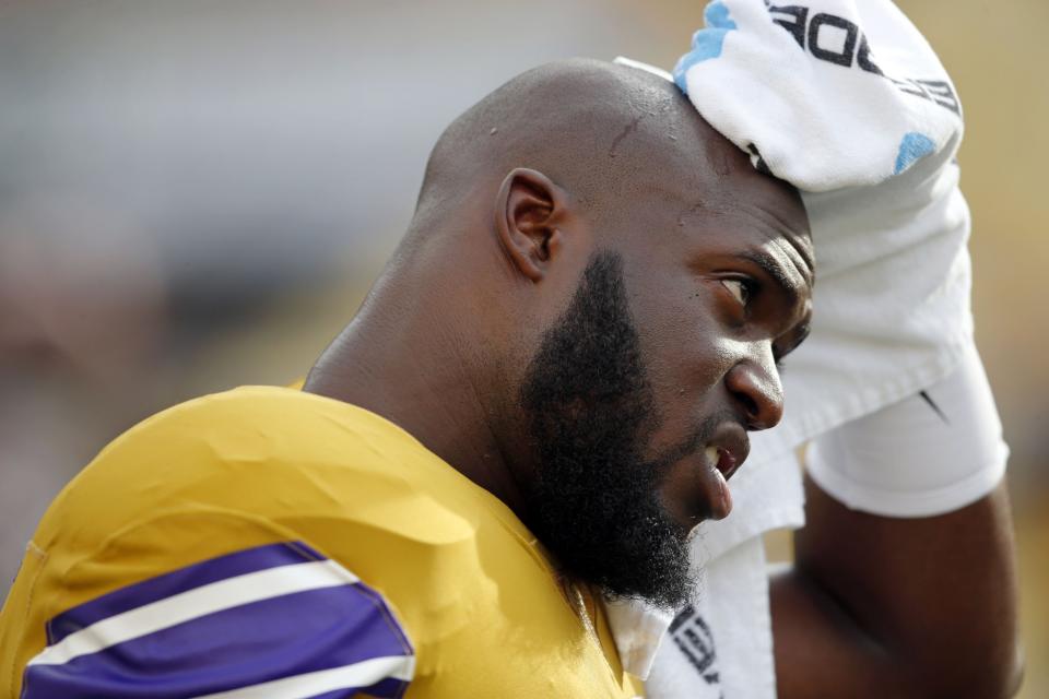 Will LSU RB Leonard Fournette isn't a lock to be the first back taken. (AP)