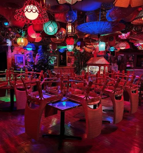 According to its website, the Secret Tiki Temple bar was opened in 2017 and was part of the Pagoda restaurant which opened in 1975.