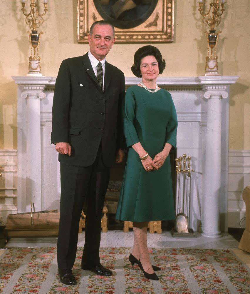 Lyndon and Lady Bird Johnson at the White House