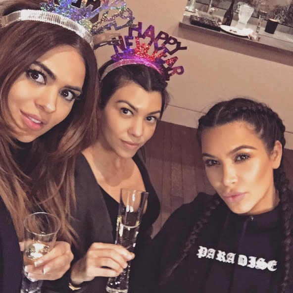 Kim Kardashian, Kourtney Kardashian, and Carla Dibello