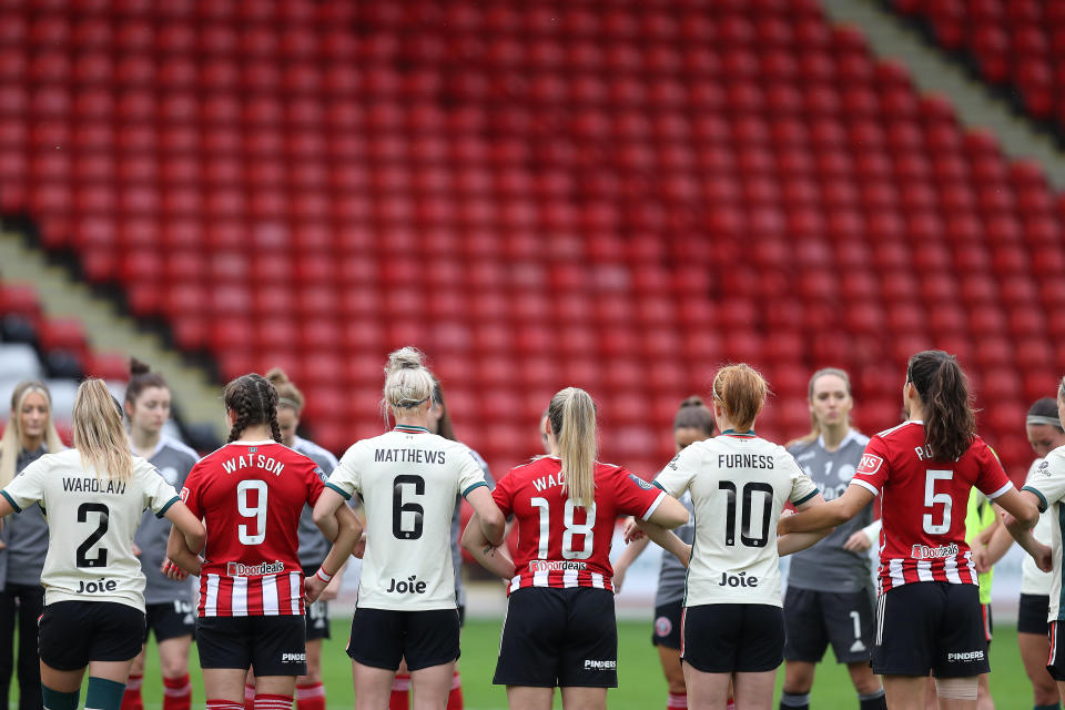 Players from Liverpool women's team and Sheffield United.