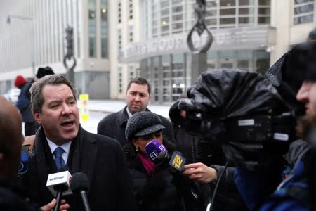 Attorney for Joaquin Guzman, known as "El Chapo", Jeffrey Lichtman departs after the trial at the Brooklyn Federal Courthouse, in New York