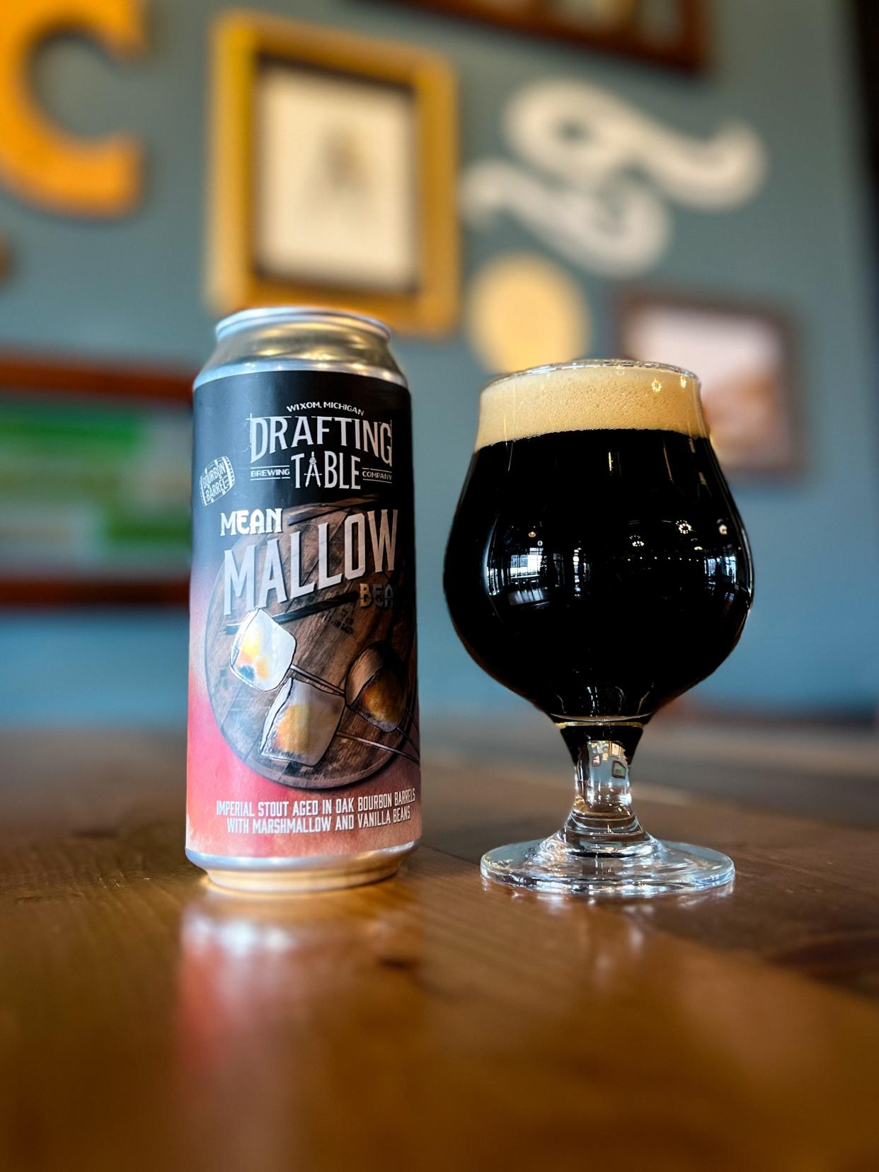 Mean Mallow Bean, a bourbon barrel-aged imperial stout from Drafting Table Brewing Co.