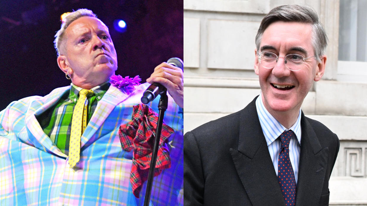 John Lydon said he'd be interested to see Jacob Rees-Mogg take on the role of prime minister. (Getty)