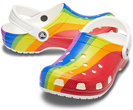 15) Classic Rainbow Stripe Clog