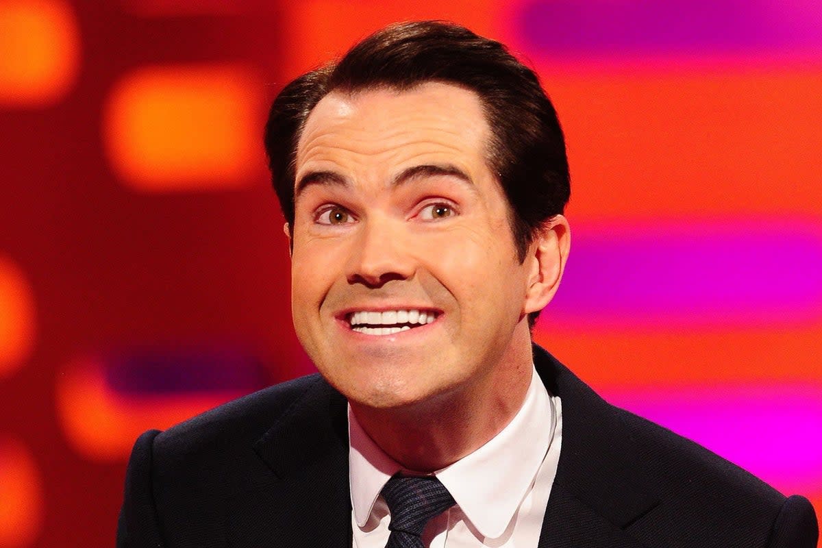 Jimmy Carr during filming of the Graham Norton show at the London studios (PA)