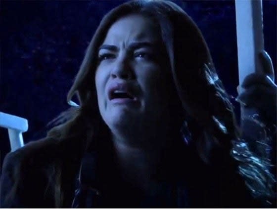 A screenshot of Aria looking extremely upset