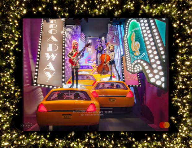 <p>A window from Saks Fifth Avenue's "This is How We Celebrate" display at its New York flagship store. Photo: Courtesy of Saks Fifth Avenue</p>