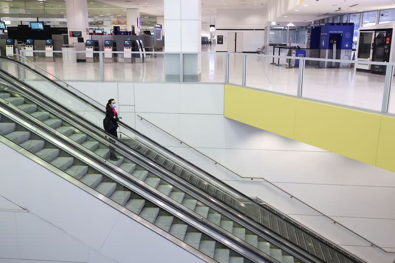 View of the Sydney Airport as Australia reacts to the new coronavirus Omicron variant