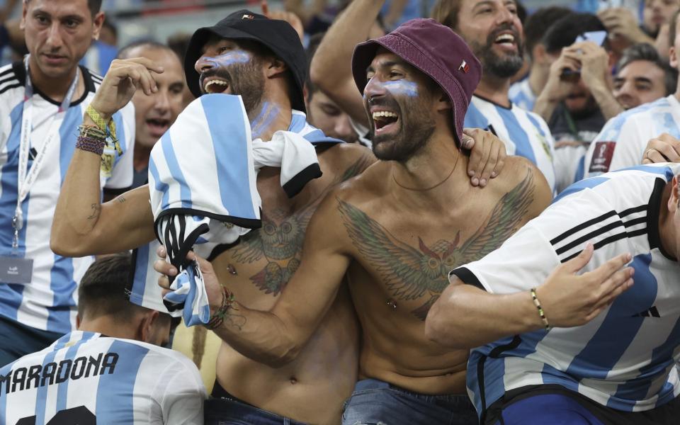 Fans are seen during the FIFA World Cup Qatar 2022 Round of 16 match between Argentina and Australia at Ahmad Bin Ali Stadium - Getty Images