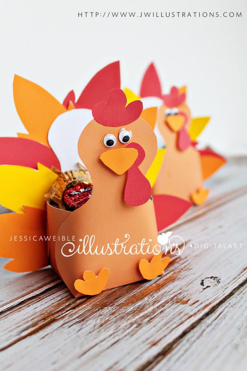 Thanksgiving Turkey Favor Baskets