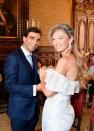 Prince Eric—I mean, Belgian racing driver Jérôme d’Ambrosio married Eleonore von Habsburg—the archduchess of Austria and royal princess of Hungary, Bohemia, and Croatia—on July 20, <a href="https://people.com/royals/royal-wedding-eleonore-von-habsburg-austria-jerome-dambrosio/" rel="nofollow noopener" target="_blank" data-ylk="slk:according to People;elm:context_link;itc:0;sec:content-canvas" class="link ">according to <em>People</em></a>. The pair, like <a href="https://www.glamour.com/story/princess-beatrice-wedding-photos-queen-elizabeth-tiara-wedding-dress-borrowed?mbid=synd_yahoo_rss" rel="nofollow noopener" target="_blank" data-ylk="slk:Princess Beatrice and Edoardo Mapelli Mozzi;elm:context_link;itc:0;sec:content-canvas" class="link ">Princess Beatrice and Edoardo Mapelli Mozzi</a>, were forced to cancel their original plans due to the <a href="https://www.glamour.com/about/coronavirus?mbid=synd_yahoo_rss" rel="nofollow noopener" target="_blank" data-ylk="slk:coronavirus pandemic;elm:context_link;itc:0;sec:content-canvas" class="link ">coronavirus pandemic</a>. They opted, instead, to hold a small civil ceremony in Monaco.