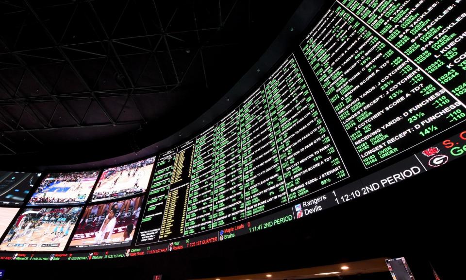 <span>Sports betting has become a multibillion dollar business in the US.</span><span>Photograph: Ethan Miller/Getty Images</span>