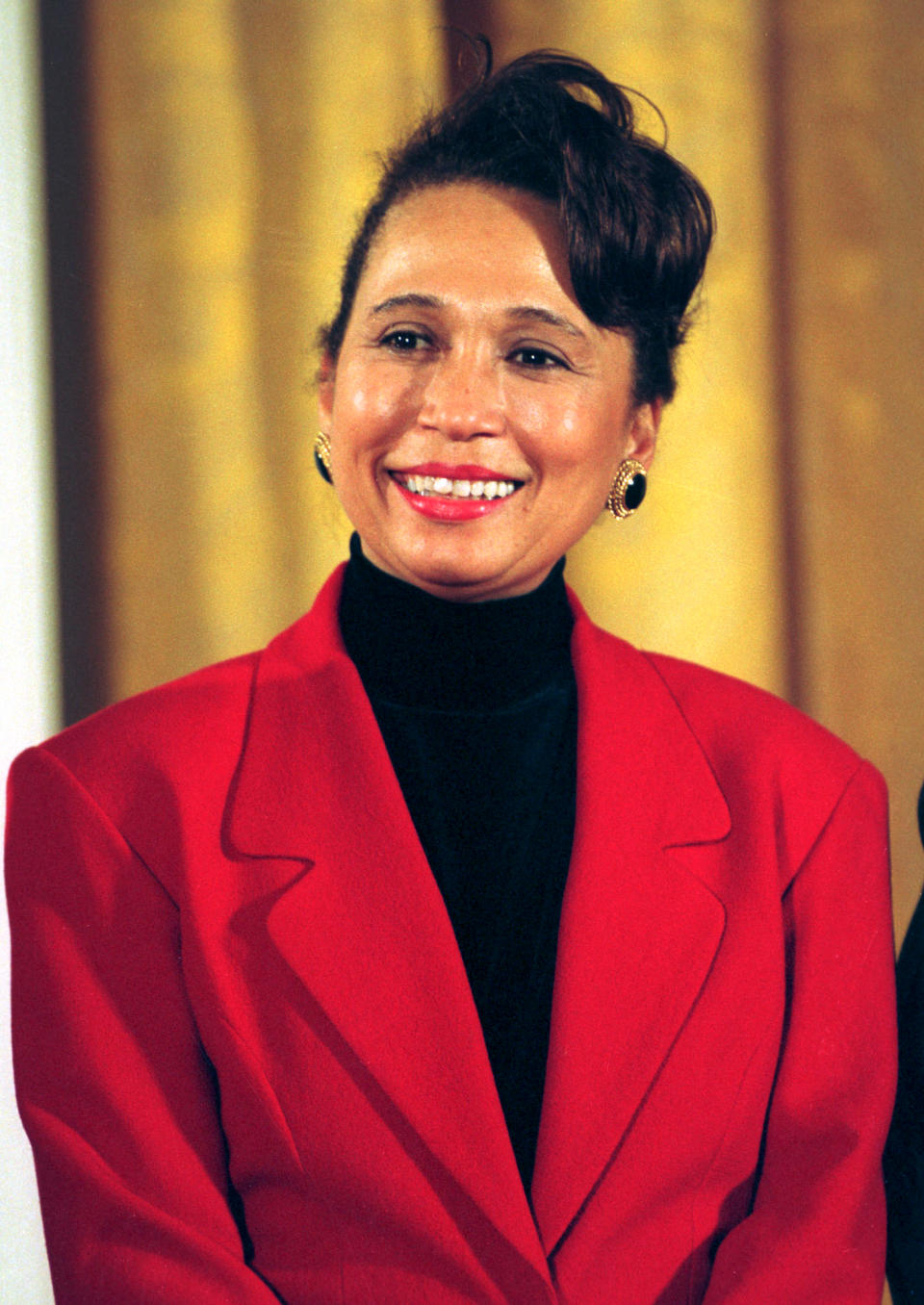 <p>1998 – ALEXIS HERMAN – GOVERNMENT – First African American appointed as U.S. Secretary of Labor. — Labor Secretary Alexis Herman during an event at the White House January 13, 1999. (Rex Banner/Hulton Archive/Getty Images) </p>