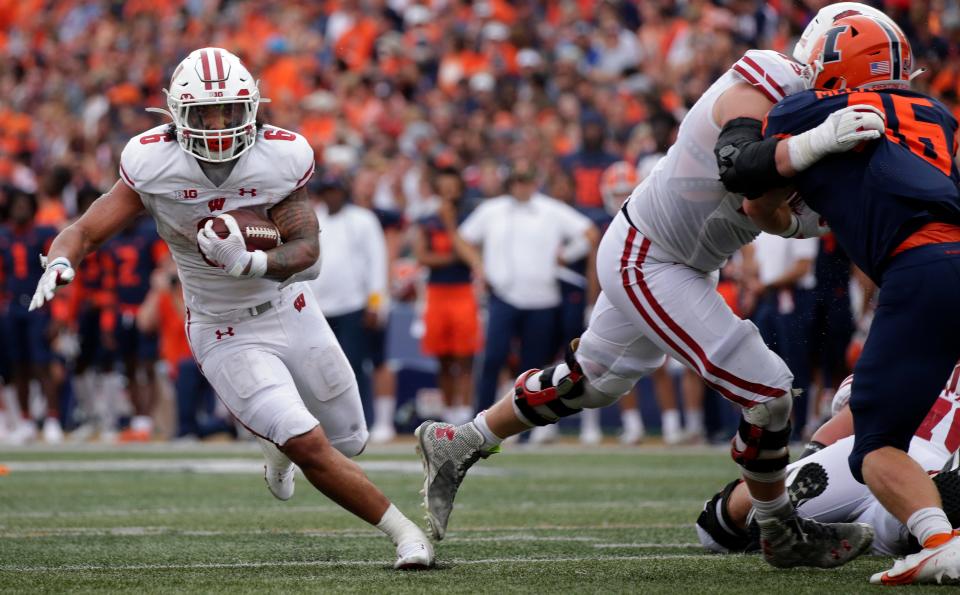Wisconsin tailback Chez Mellusi had 815 yards rushing, an average of 4.7 yards per carry, and five touchdowns last season.