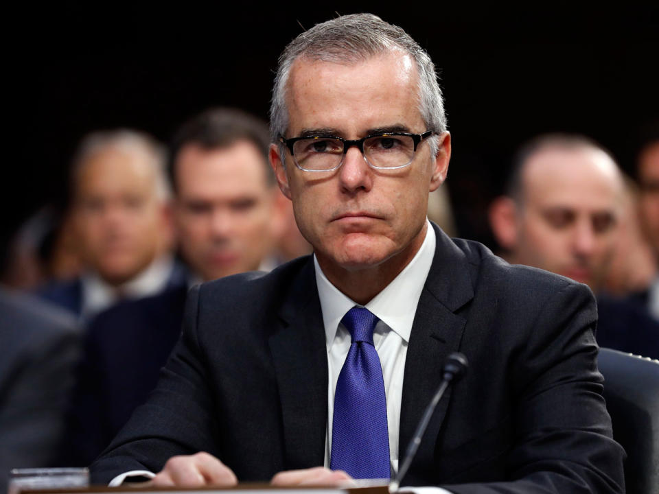 Zwei Tage vor seiner Pensionierung wurde Ex-FBI-Vize Andrew McCabe entlassen. (Bild-Copyright: Alex Brandon/AP/dpa)