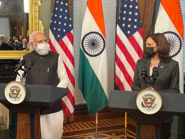 Prime Minister Narendra Modi and US Vice President Kamala Harris