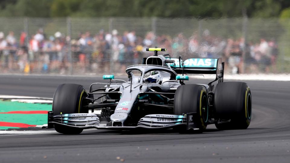 Mercedes locked out the front row for Sunday's race with Ferrari's Charles Leclerc.