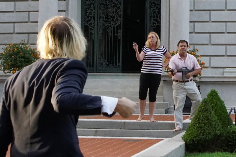 Protest against Mayor Lyda Krewson, in St. Louis, Missouri