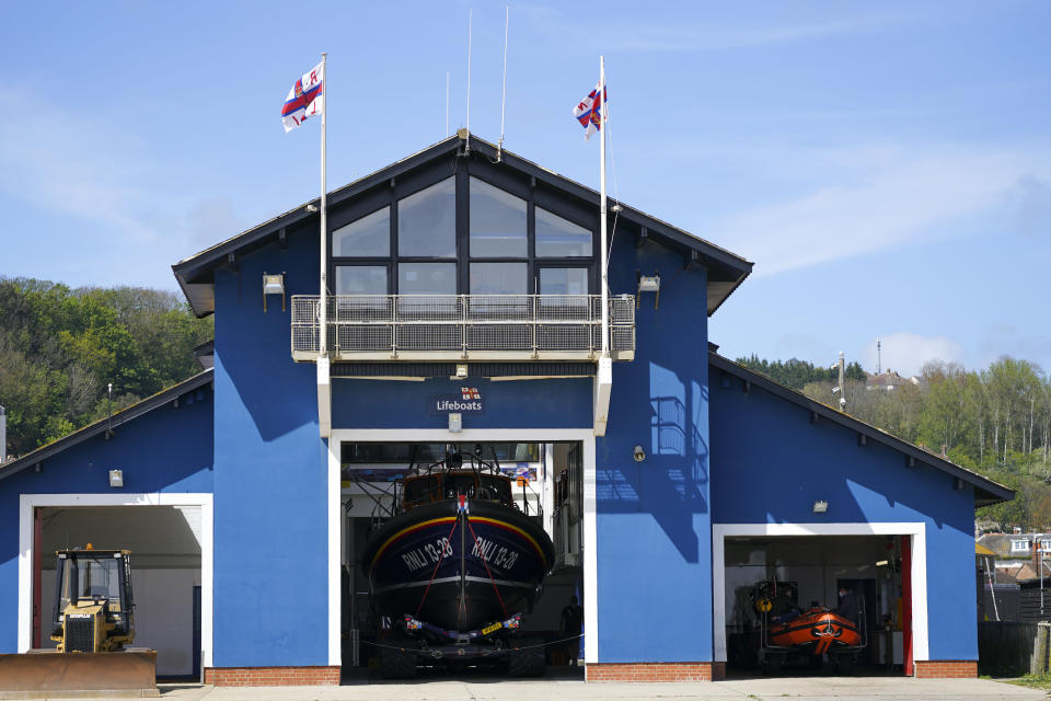 The RNLI lifeboat station in Hastings, Sussex. Picture date: Wednesday May 12, 2021. PA Photo. See PA story . Photo credit should read: Steve Parsons/PA Wire