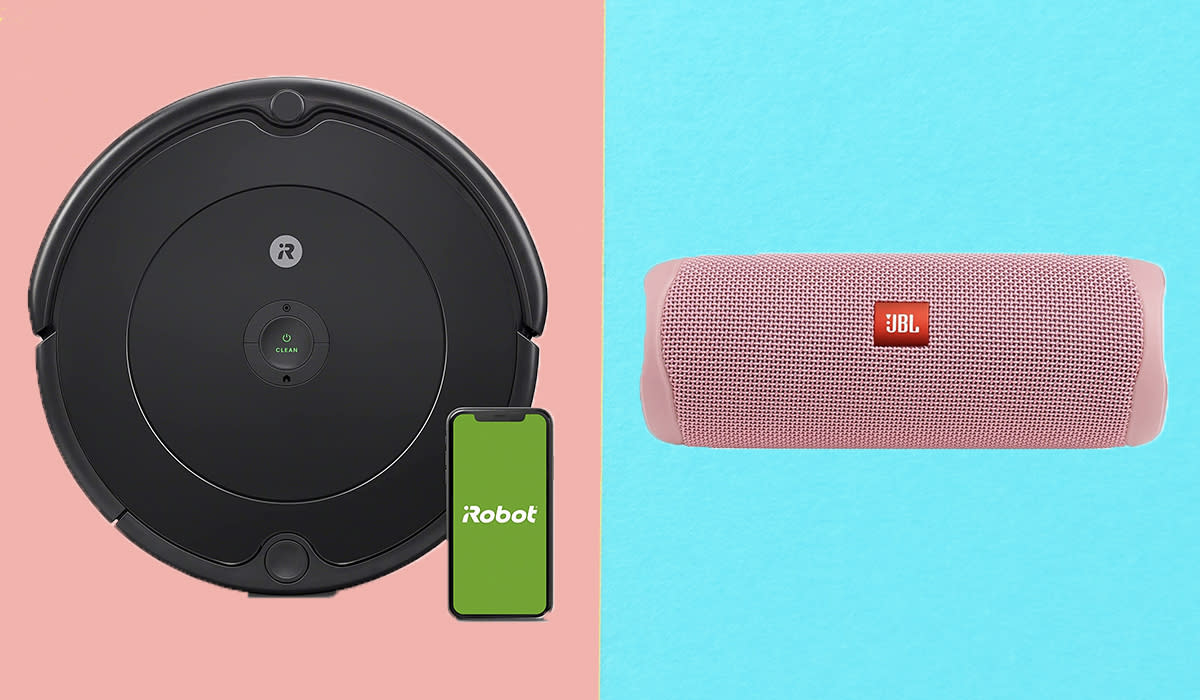 Left: iRobot Roomba; Right: JBL speakers