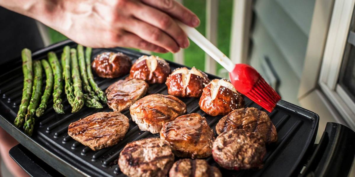 Cast Iron Reversible Grill Griddle Pan Hamburger Steak Stove Top