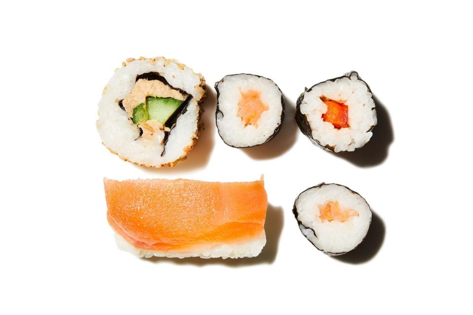 <p>Sushi isn’t an everyday swap for your sandwich. Eating it too often risks elevating your mercury levels, while white rice can spike blood sugar. Plus, it’s ruined by long refrigeration times. So, swerve the meal deals.</p>