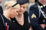 <p>Meghan McCain and Cindy McCain arrive for the memorial service of U.S. Senator John McCain (R-AZ) at National Cathedral in Washington, Sept. 1, 2018. (Photo: Joshua Roberts/Reuters) </p>