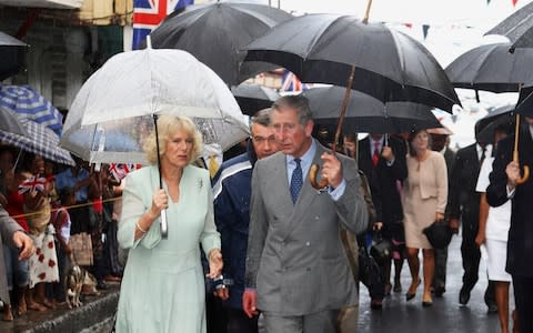 The Prince of Wales and Duchess of Cornwall in St Lucia, 2007 - Credit: Getty