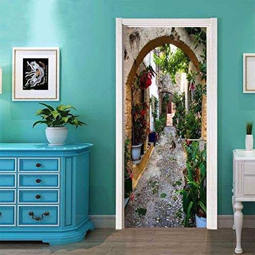 1) 3D Door Decal Door Sticker