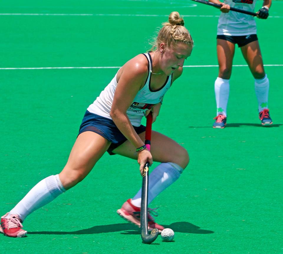 Claire Campen of Honesdale will be continuing her academic and athletic career at Monmouth University next fall. She's shown here competing at the 2023 USA Field Hockey Nexus National Tournament.