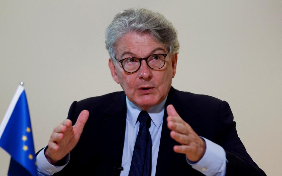 Thierry Breton, EU commissioner for internal market, condemned Germany for its pledge to Ukraine