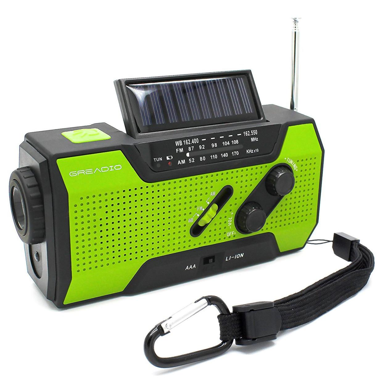Greadio Emergency Weather Solar Crank Radio
