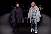 <p>No one expected the prime mockers of the fashion industry to ever appear on an actual catwalk. Yet that’s exactly what Valentino allowed Derek Zoolander and Hansel (aka Ben Stiller and Owen Wilson) to do at the end of their AW15 show. Of course, the crowd went wild. <i>[Photo: Getty]</i> </p>