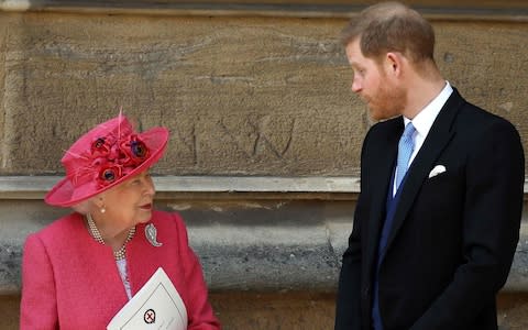 The Queen and her grandson pictured together in May 2018 - Credit: AFP