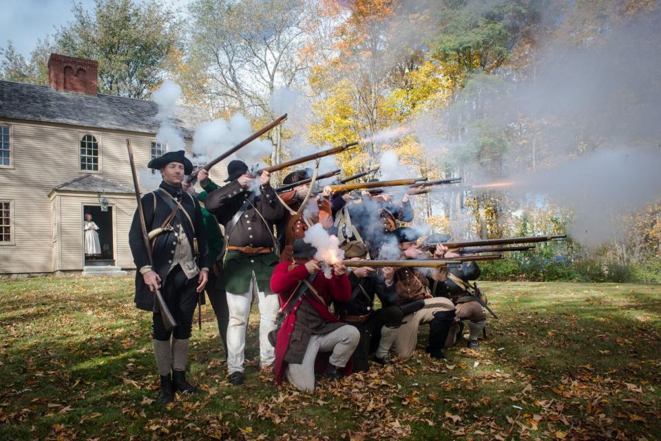 Travel back in time to the American Revolution at the historic Colonel Paul Wentworth House in Rollinsford, N.H. on Saturday, Oct. 21, 2023.