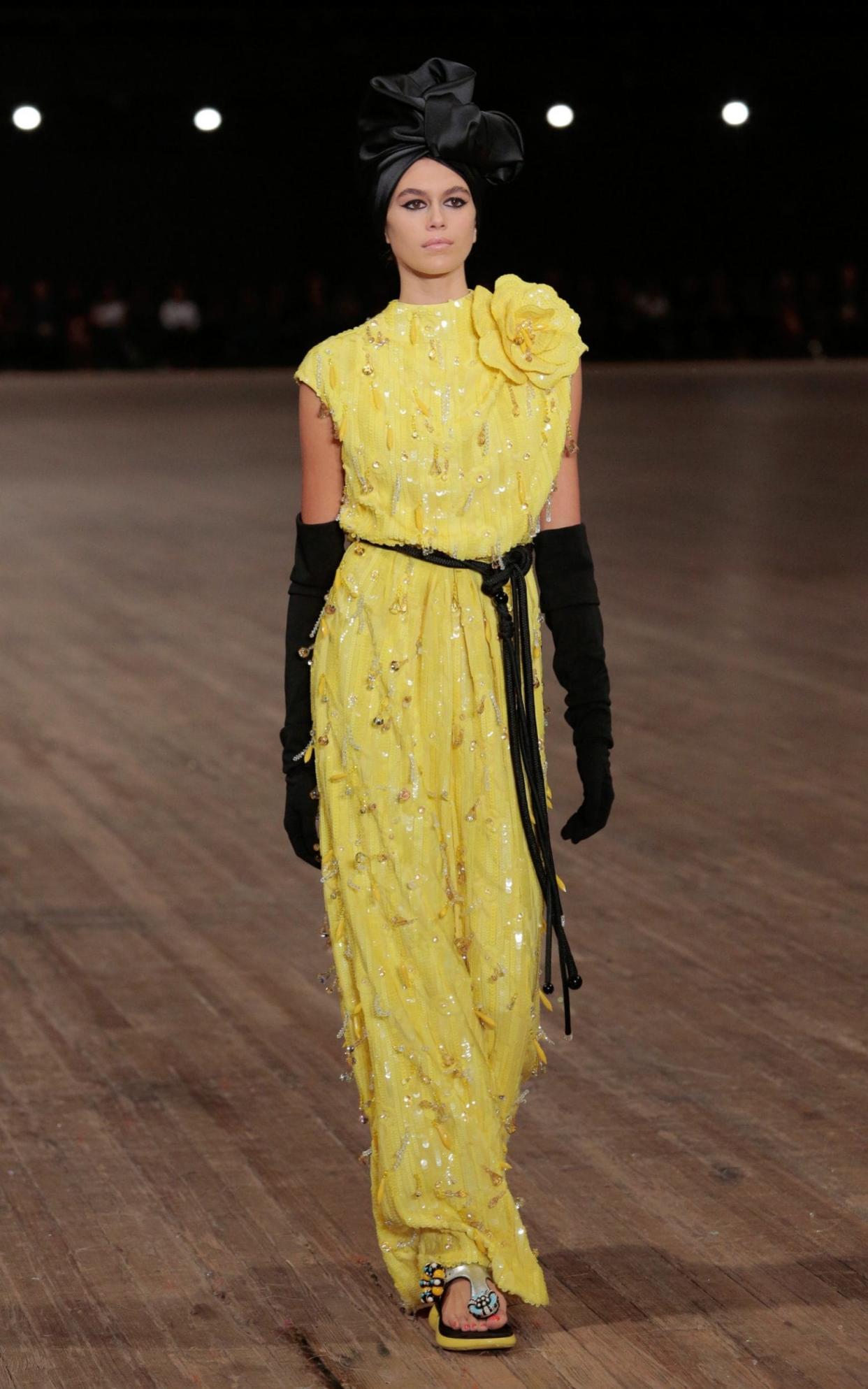 Kaia Gerber on the Marc Jacobs SS18 catwalk - WireImage